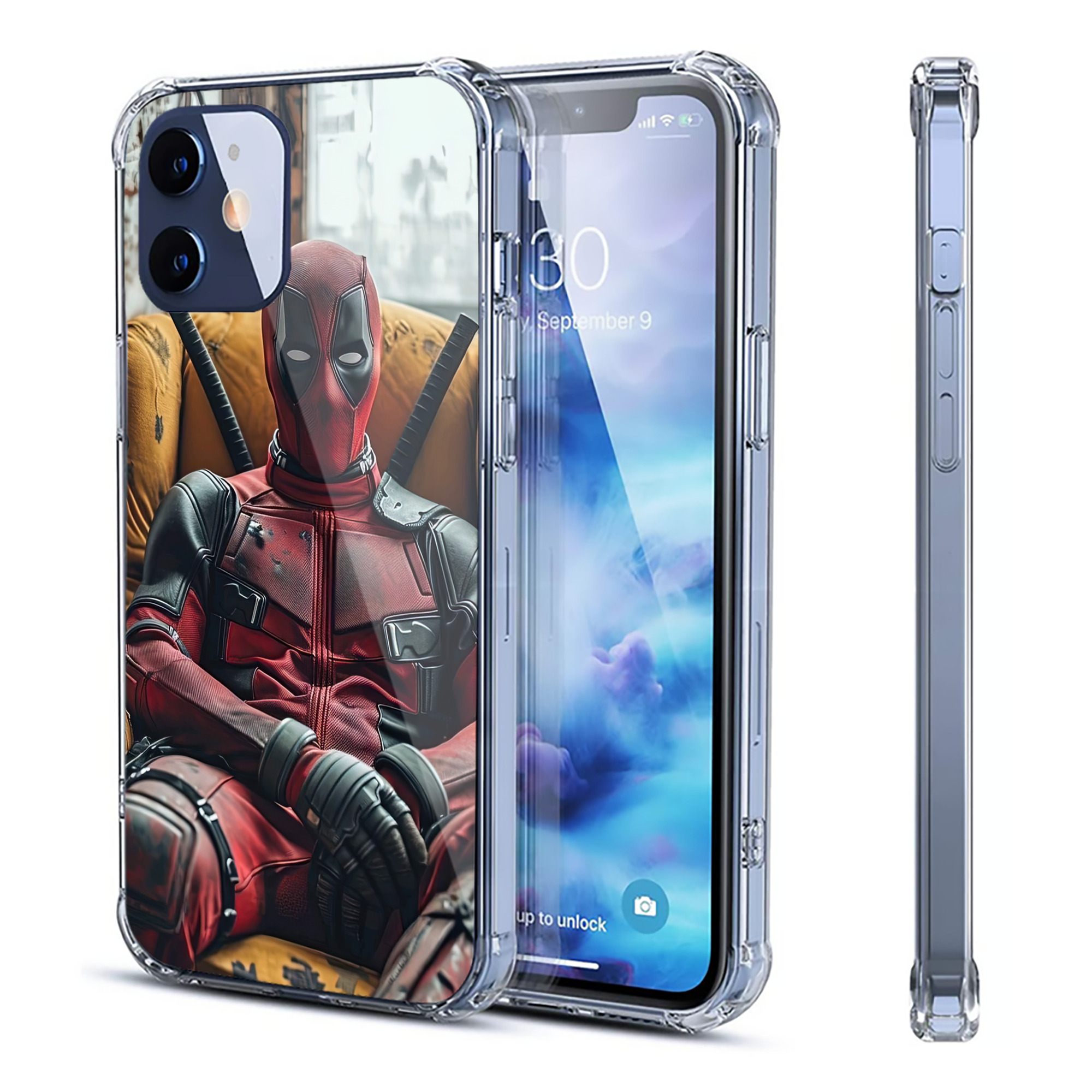 （画像用） Deadpool デッドプール 【iPhone 12シリーズ対応】透明スマホケース（クリアソフトケース）